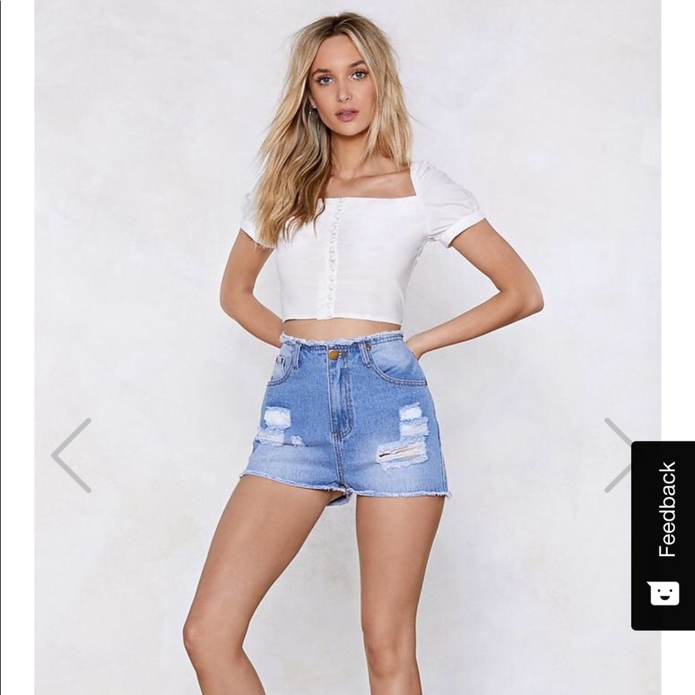 You got the edge denim shorts